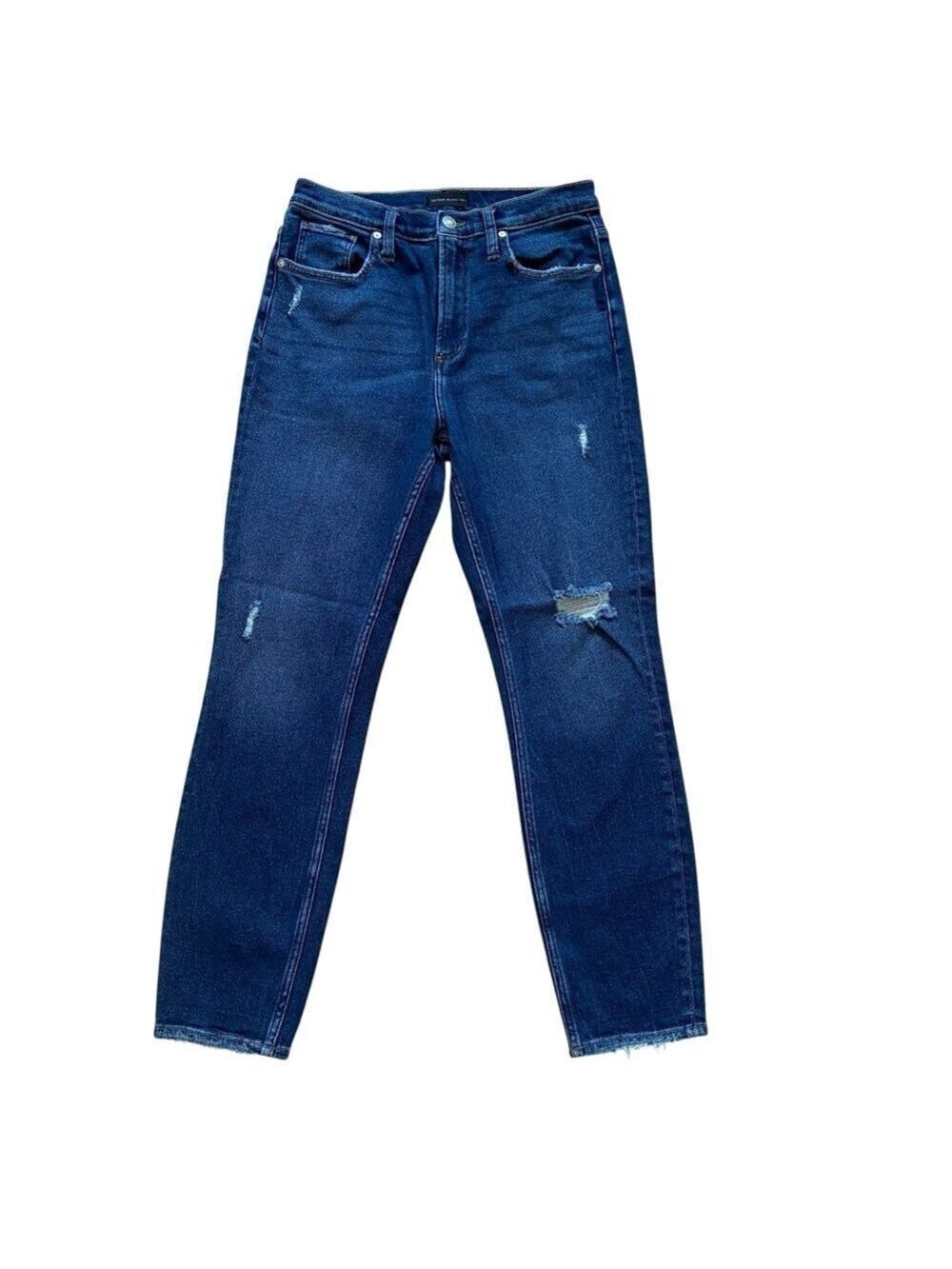 Silver jeans High rise Frisco skinny stretch blue distressed denim ripped size29